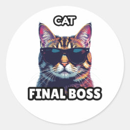 Cat Final Boss Ronde Sticker