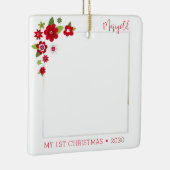 Cat First Christmas-foto Keramisch Ornament (Rechts)