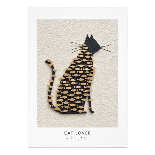 Cat & Fish v11 Foto Afdruk (Voorkant)