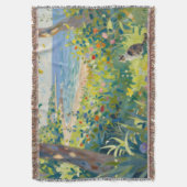 Cat Flowers And Sea Deken (Voorkant Verticaal)