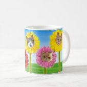 "Cat Flowers" LOL Funny Coffee Mok (Voorkant rechts)