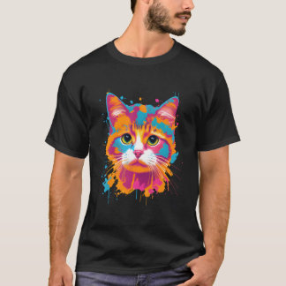 Cat For Kitten Colorful Kitty Adoption T-shirt