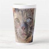 Cat foto toevoegen Aanpassen Latte Mok (Voorkant)