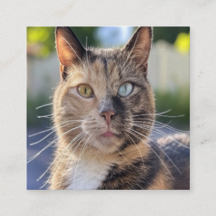 Cat foto toevoegen Aanpassen Vierkante Visitekaartje