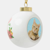 Cat Foto van Eigen gember-tablet Keramische Bal Ornament (Links)
