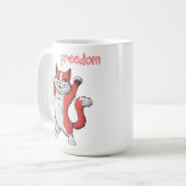 Cat Freedom Koffiemok (Voorkant links)