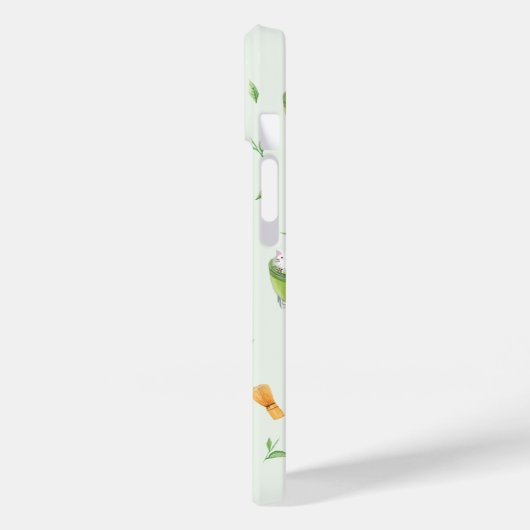 Cat Froth Matcha Green Tea Pattern Case-Mate iPhone Case (Achterkant / Links)