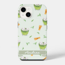 Cat Froth Matcha Green Tea Pattern