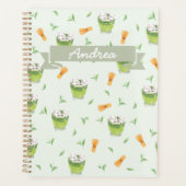 Cat Froth Matcha Green Tea Pattern Planner (Voorkant)