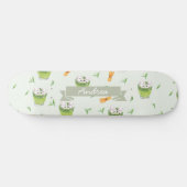 Cat Froth Matcha Green Tea Pattern Skateboard (Horizontaal)