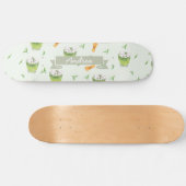 Cat Froth Matcha Green Tea Pattern Skateboard (Horizontaal)