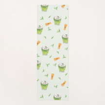 Cat Froth Matcha Green Tea Pattern