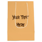 Cat Fun Halloween Character die op een pompoen tik Medium Cadeauzakje (Achterkant)