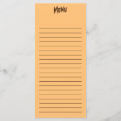 Cat Fun Halloween Character die op een pompoen tik Menu (Achterkant)