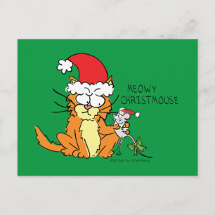 Cat Funny Cartoon Cute Mouse Briefkaart