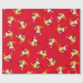 Cat Funny Cartoon Cute Mouse Cadeaupapier (Vlak)