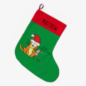 Cat Funny Cartoon Cute Mouse Grote Kerstsok (Voorkant (Hangend))