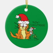 Cat Funny Cartoon Cute Mouse Keramisch Ornament (Voorkant)
