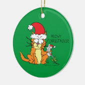 Cat Funny Cartoon Cute Mouse Keramisch Ornament (Links)
