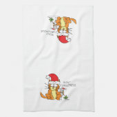 Cat Funny Cartoon Cute Mouse Theedoek (Verticaal)