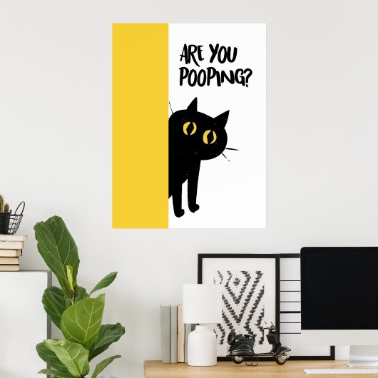 Cat | Funny & decorative Poster  (Bureau à domicile)
