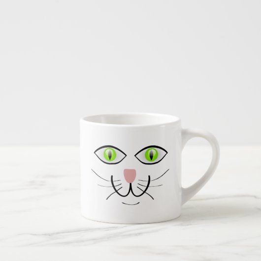 Cat Funny Face Cartoon-29034 Espresso Kop (Rechts)