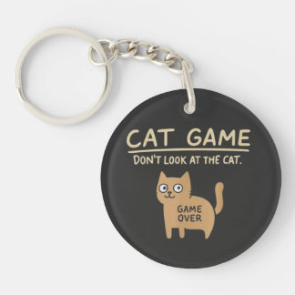 cat game dont look at the cat game over sleutelhanger