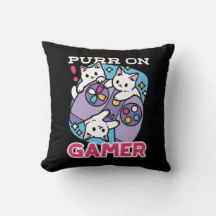 Cat Gamer Design - Spint op Gamer Joystick Art Kussen