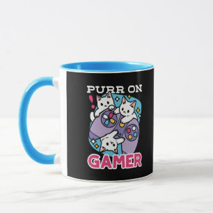 Cat Gamer Design - Spint op Gamer Joystick Art Mok