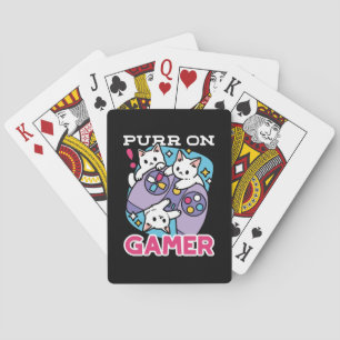 Cat Gamer Design - Spint op Gamer Joystick Art Pokerkaarten