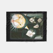 Cat Gang Meme Funny Chaotic Cats Unhinged Feline H Fleece Deken (Voorkant (Horizontaal))