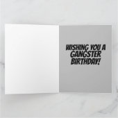 CAT GANGSTER ANNIVERSAIRE SUPERTAILLÉE Carte de vo (Intérieur)