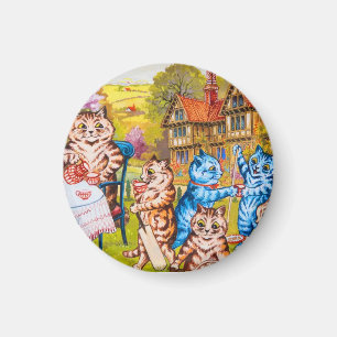 Cat Garden Party Magneet