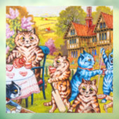 Cat Garden Party Raamsticker (Vel 3)
