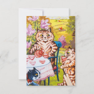 Cat Garden Party RSVP Kaartje