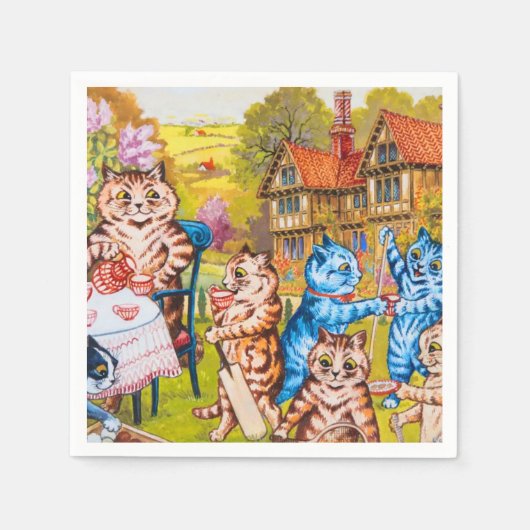 Cat Garden Party Servet (Voorkant)