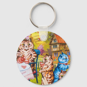 Cat Garden Party Sleutelhanger