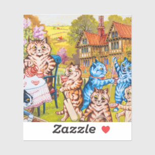 Cat Garden Party Sticker