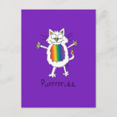 Cat Gay Pride LGBTQ Briefkaart (Voorkant)