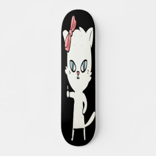 Cat geeft duim op symbool skateboard