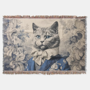 Cat Gentleman Toile de Jouy Chaton Noble Deken
