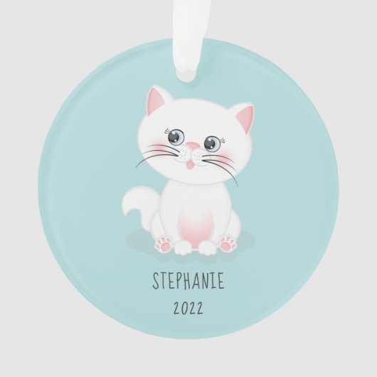 Cat Gesponnen-effect dag Ornament (voorkant)