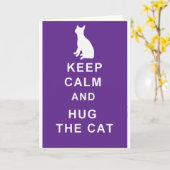 Cat Get Well Kaart (Gele Bloem)