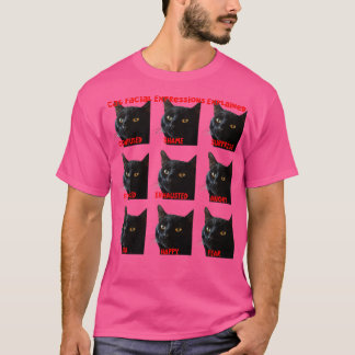 CAT gezichtsuitdrukkingen uitgelegd grafiek uitges T-shirt
