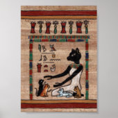 Cat Goddess Bast met haar Poster Kittens (Voorkant)