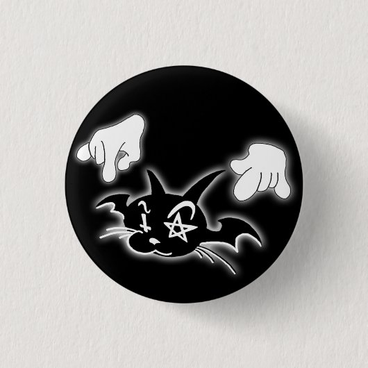 CAT Graffiti-ontwerp Ronde Button 3,2 Cm (Voorkant)