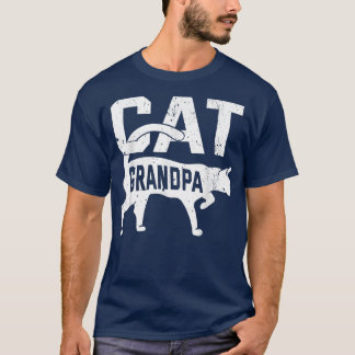 Cat Grandpa Kitten Pet Owner Meow Vaderdag T-shirt