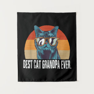 Cat Grandpa  stijl   Cat Retro Cft Wandkleed