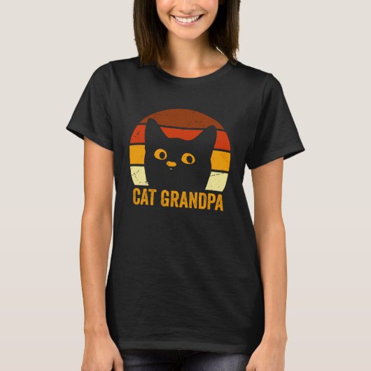 Cat Grandpa T-shirt (Voorkant)