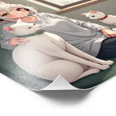 Cat grappig foto afdruk (Hoek)